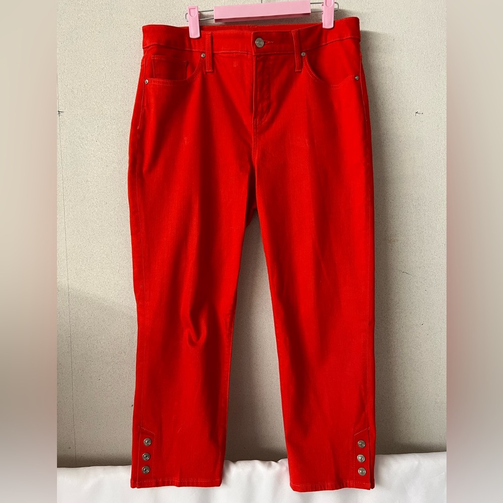 CHICO’S Women's Slimming Red Jeans Leg Crop